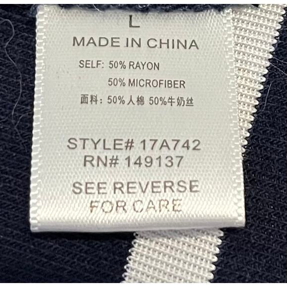 HYFVE SHORT SLEEVE, WRAP AROUND WAIST MAXI DRESS, WOMENS, L, NAVY/WHITE STRIPES - Picture 11 of 12